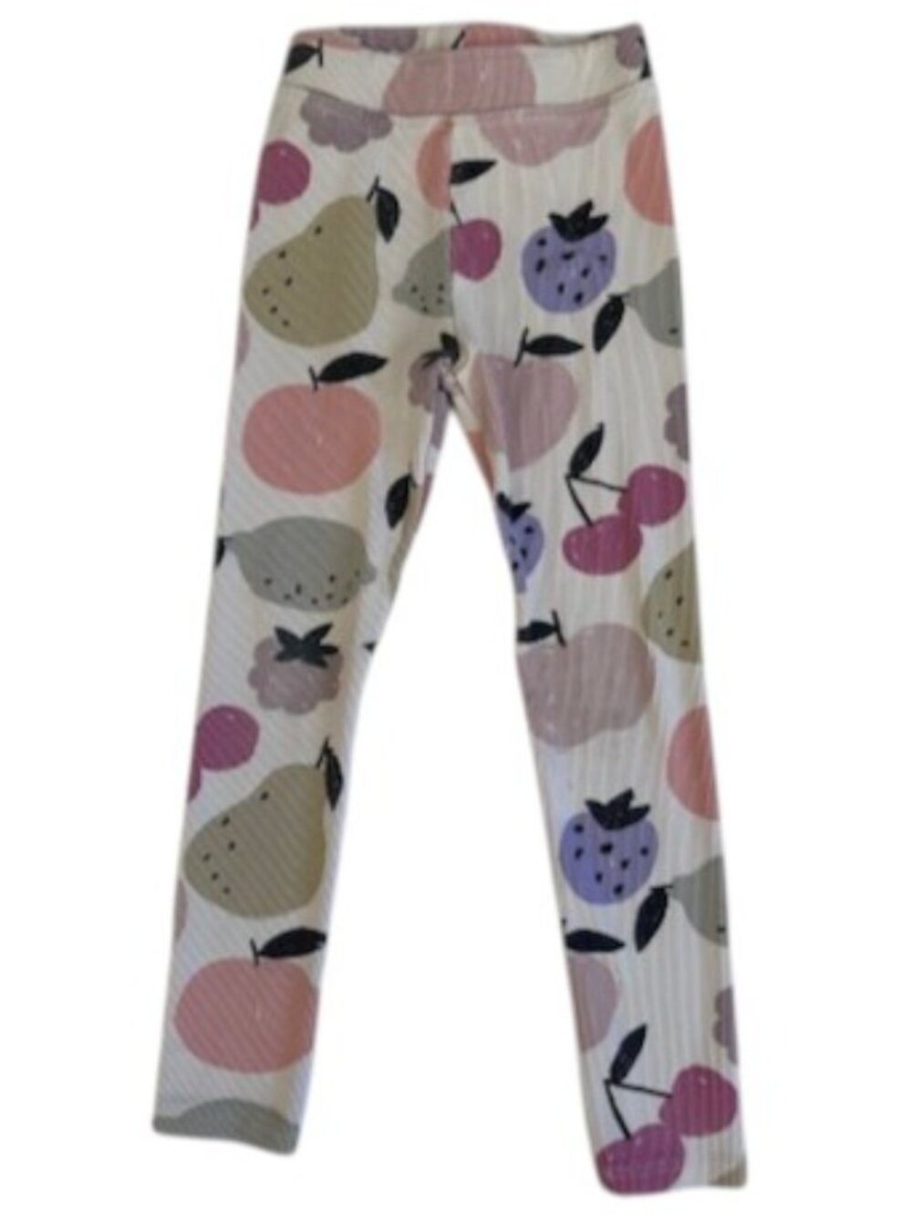Zara Girls Fruit Print Ribbed Leggings Size 6 / 116